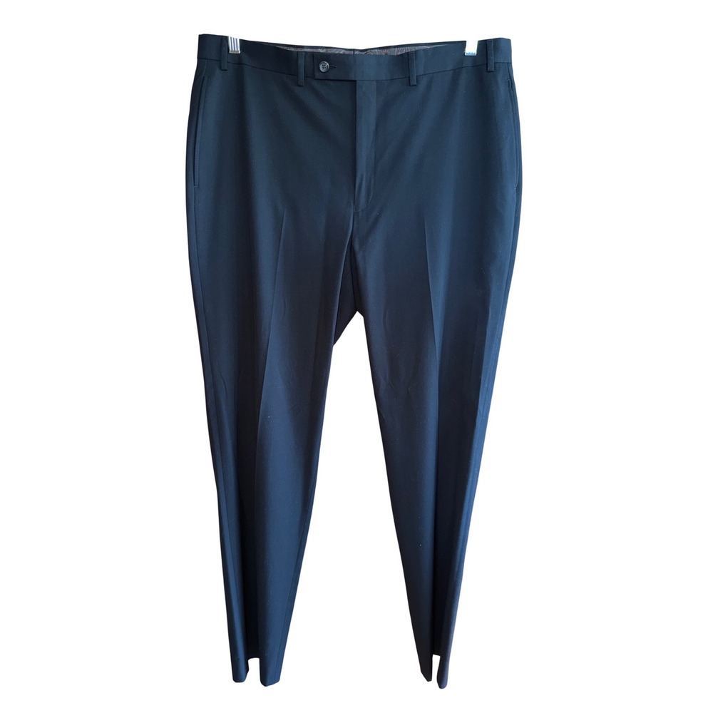 Lauren Ralph Lauren Mens 38W x 34L Black Flat Front Dress Pants Trousers W/Flaw